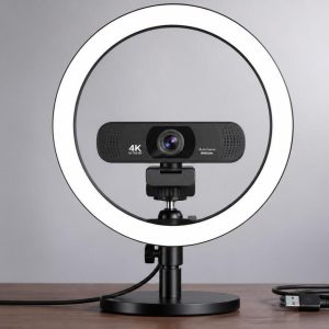 4K Webcam with Ring Light