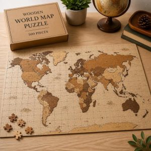 Wooden Puzzle - World Map (500pc)